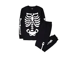 The Children's Place 2 Piece Snug Fit Cotton Pajama Set, Glow Skeleton-