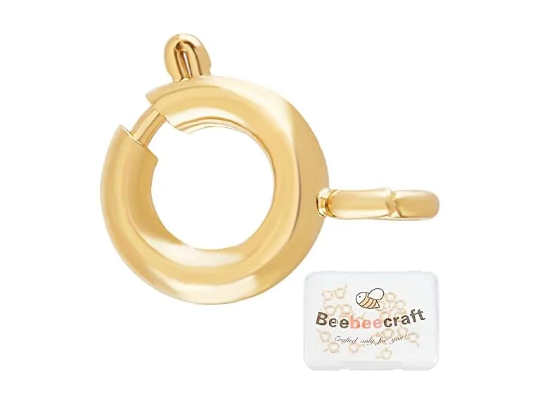 Beebeecraft 1 Box 20Pcs Spring Clasps 18K