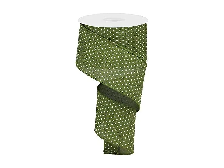Raised Swiss Polka Dots Wired Edge Ribbon -