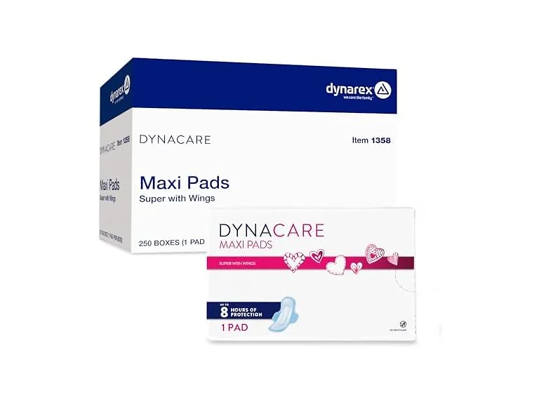 Dynarex Super Maxi Pads with Wings High Absorbency