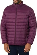 Amazon Essentials Men's Packable Lightweight Water-Resistant Puffer Jacket (Available in Big & Tall), Dark Purple, X-Large