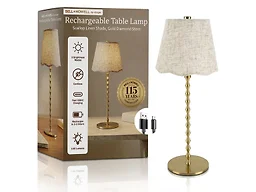 Bell + Howell NB-4182 Diamond Stem Scalloped Shade Linen Lam
