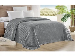 Noble House NH-Striata Lined Blanket KN- Gray King - 