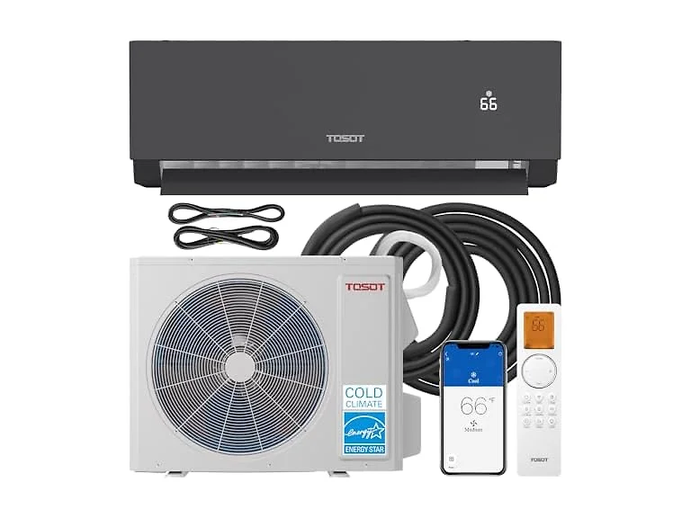 TOSOT Aoraki 12K BTU mini split AC, 230V Black