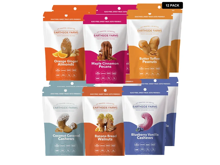 (12 Pack) Candied Nuts Variety Pack: 4oz Bags