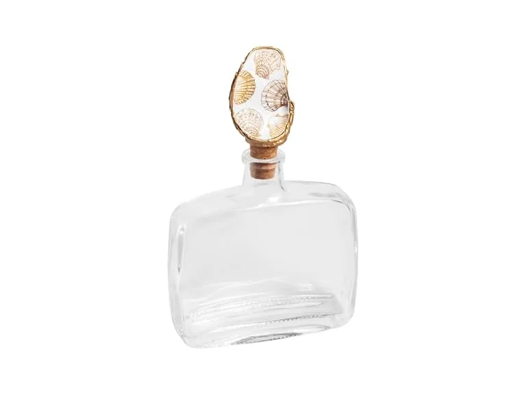 Mud Pie Gold Glass Oyster Decorative Bottle