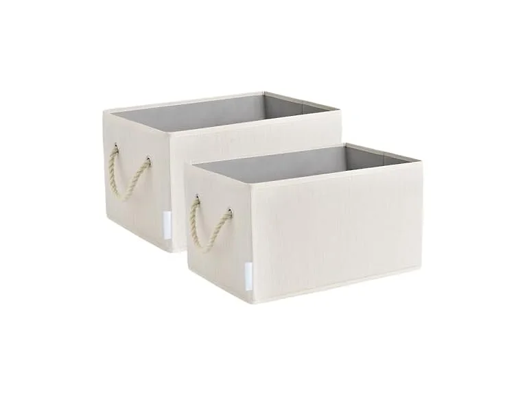 Sukkiri Collapsible Storage Bin 2-Pack  Ivory
