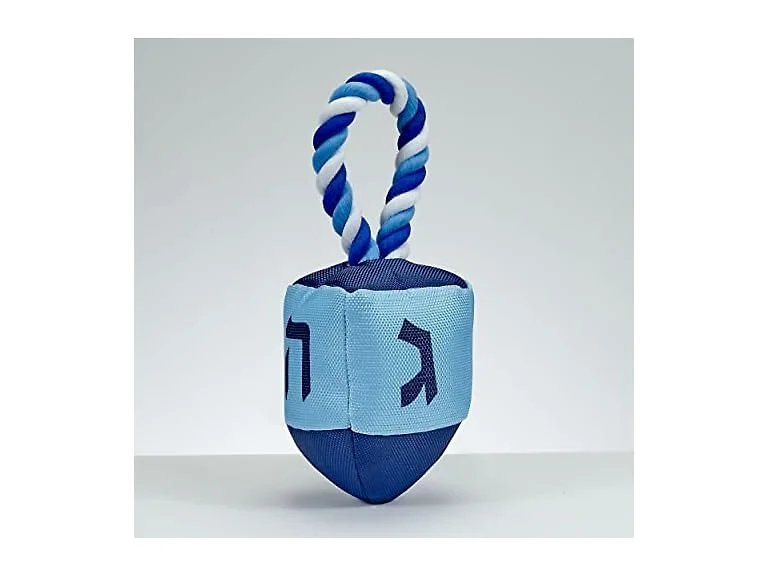 "Chewdaica"T Oxford Dreidel Squeaky Dog Toy