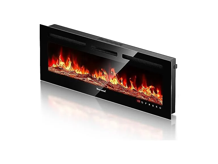 VISVEIL Electric Fireplace 50Inch,Realistic Flame