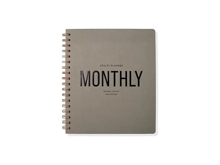 Fringe Studio Paper Cover Non-Dated Monthly Planner