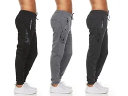 (3PK) Men's Joggers With Zipper Pockets
