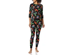 Amazon Essentials Disney | Marvel | Star Wars Women's Snug-Fit Cotton Pajama Set, Marvel Avengers, X-Small