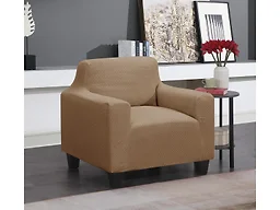 J&V Textiles STRETCH-CHAIR TAUPE CHAIR Super Stretch Couc