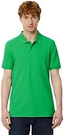Amazon Essentials Men's Slim-Fit Short-Sleeve Cotton Pique Polo Shirt, Bright Emerald Green, Large