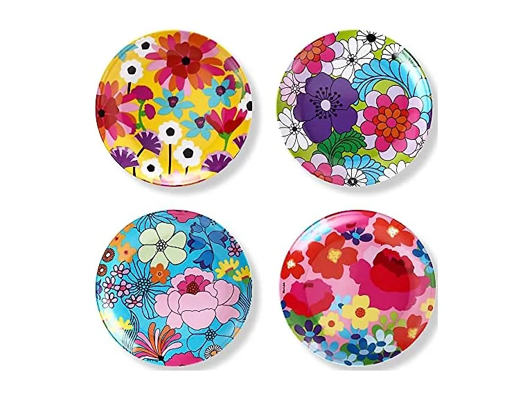 French Bull Assorted Plates - 4 Piece Set -Assorted Garden Floral
