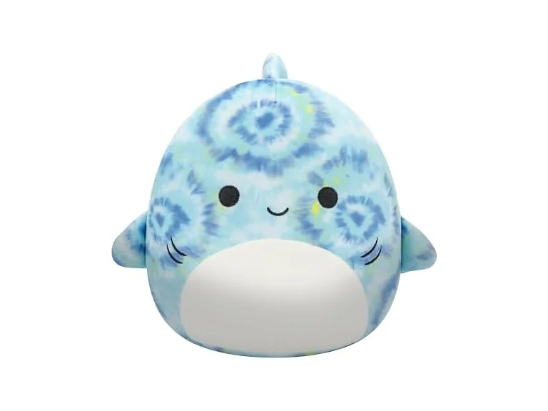 Squishmallows Original 8-Inch Luther Blue Tie-Dye Tiger Shark