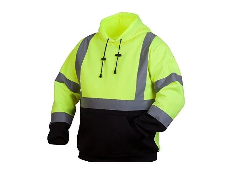 Pyramex Hi Vis Lime Safety Pullover Sweatshirt L