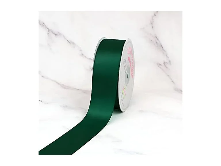 Creative Ideas Satin Single Face 1.5" Inch Ribbon, Emerald