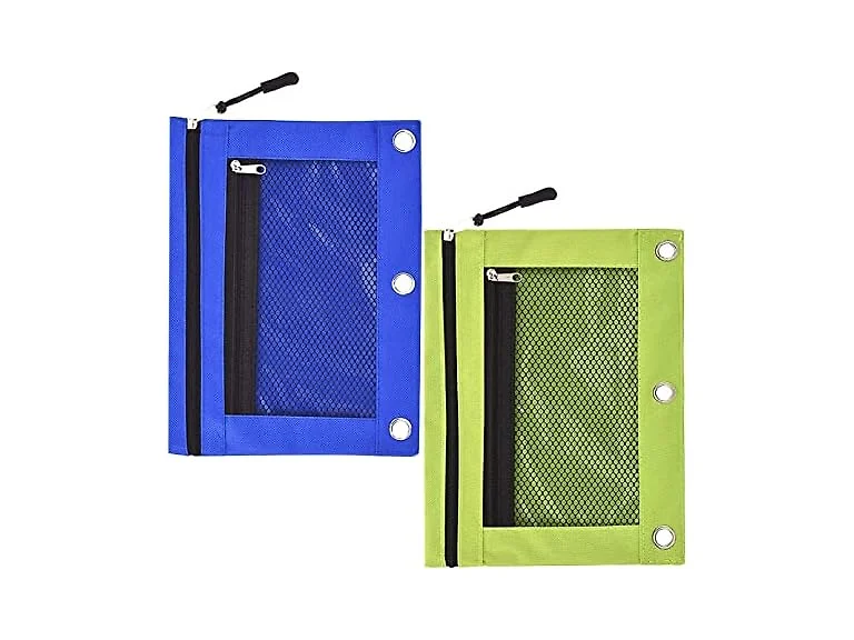 10 Pack 3 Ring Binder Pencil Pouchs
