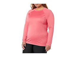 Amazon Essentials Women's Long Sleeve Rash Guard, Coral Pink, XX-Large