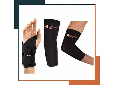Copper Wrist And Elbow Support Combo