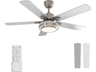 52" LED Ceiling Fan w/ Remote & Light- Choose Color