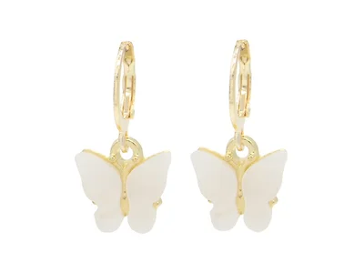 Opal Butterfly Drop Earrings