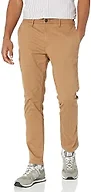 Amazon Essentials Men's Skinny-Fit Washed Comfort Stretch Chino Pant, Khaki Brown, 34W x 33L