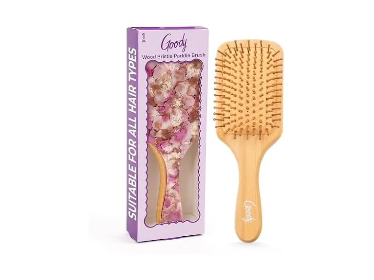Goody Bamboo Paddle Brush Pink Floral