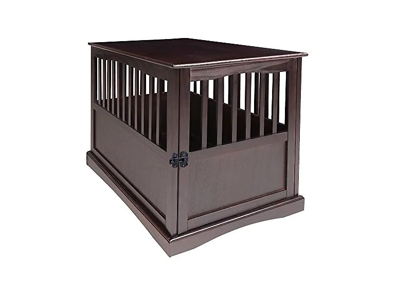 Casual Home Wooden Large Pet Crate, End Table, Espresso