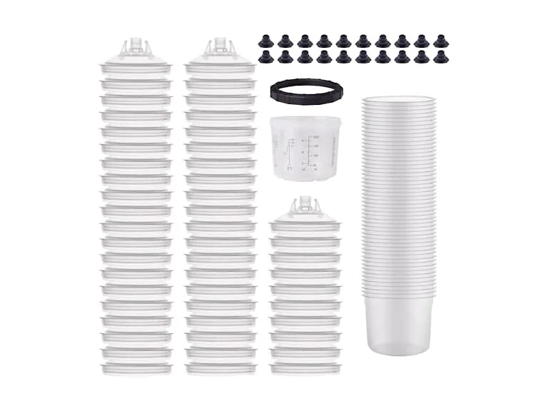 50 Set Disposable Paint Gun Cup System