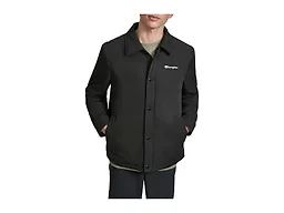 Champion Men's Active Water-Resistant Coaches Jacket, Black, X-Large