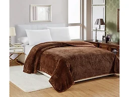 Luxury Home POP-BLKQ-CHO Queen Popcorn Fleece Blanket T