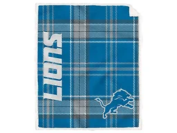 NFL Team Classic Plaid Throw - Detroit Lions