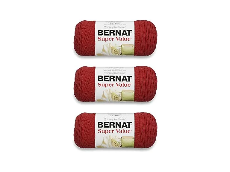 Bernat Super Value Redwood Heather Yarn 3Pk