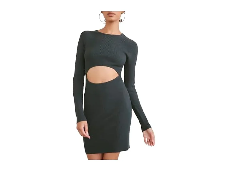 Forever 21 Ribbed Cutout Mini Dress (Medium)