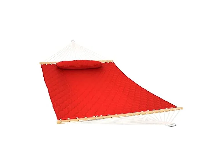 Sunnydaze 2 Person Quilted Designs Fabric Red