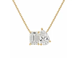 Saffron LGR-033-TE2N Toi et Moi Double Pendant CZ N