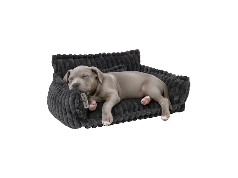 Grooved Pet Bed for Small to Medium Dogs or Cats, Soft Ribbed