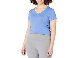 Hanes Women's Sport Performance V-Neck Tee, Awesome Blue Heather, XX-Large