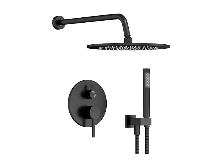 Gabrylly Shower System, 10" Wall Mounted Set, Brushed Nickel