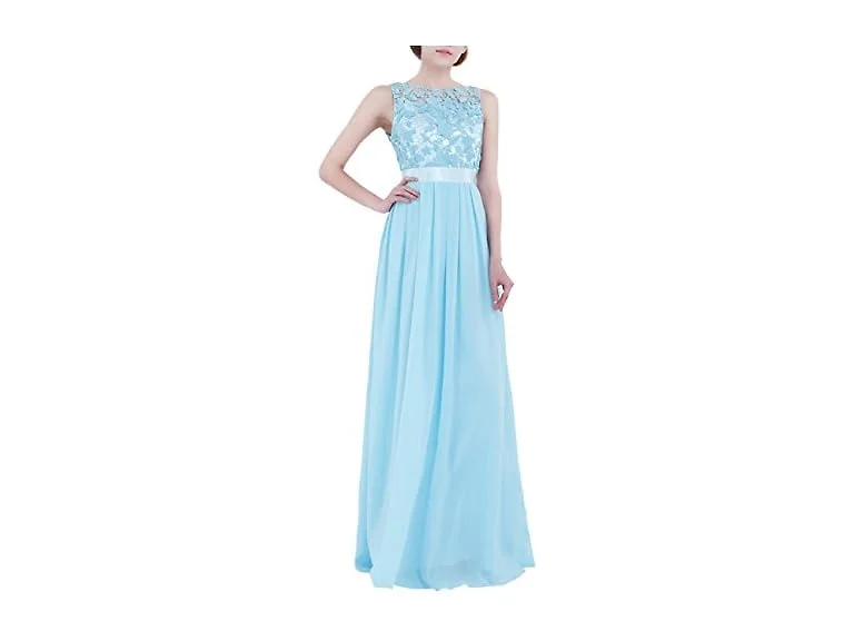 YiZYiF Women (8) Crochet Lace Wedding Formal Dress