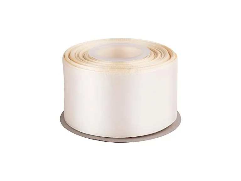 2" Inch Double Faced Satin Ribbon Ivory