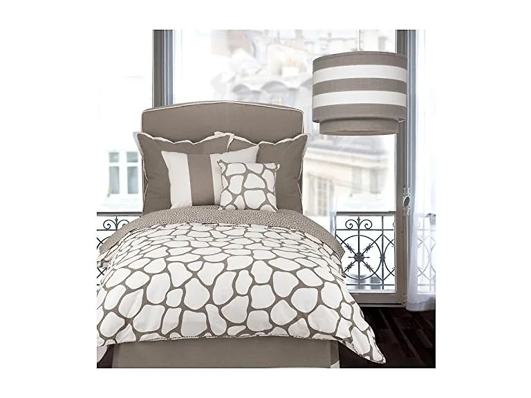 Oilo Twin Cobblestone Duvet, Taupe