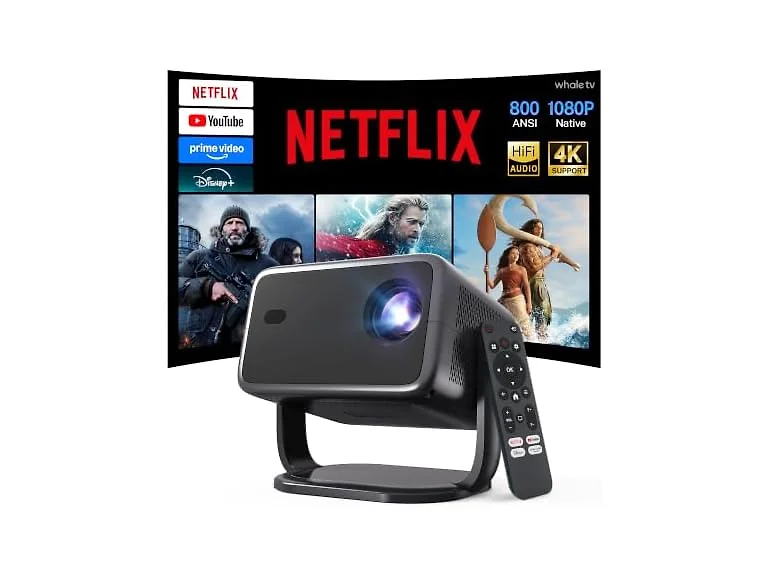 LYNCAST X6 Netflix Black  Smart Projector