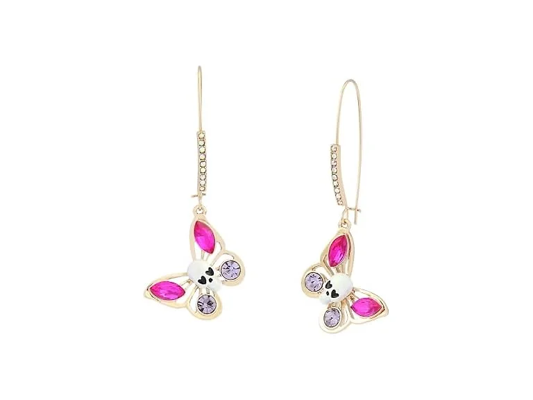 Betsey Johnson Women's Butterfly Dangle Earrings