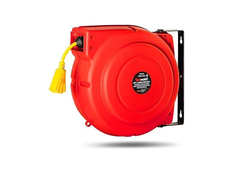 ReelWorks Extension Cord Reel Retractable 12AWG x 65'