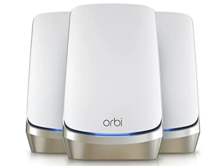 Netgear Orbi 960 Series AXE11000 Quad-Band Mesh Wi-Fi 6E System 3-Pack White (Renewed)