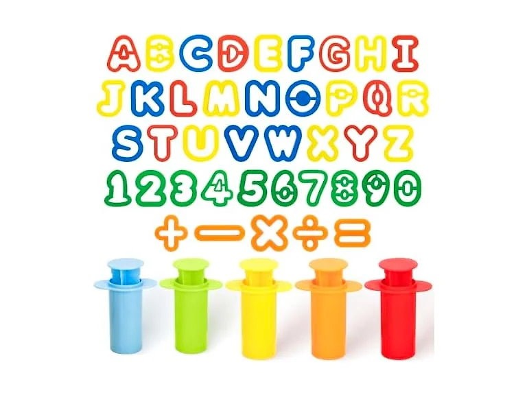 Dough Extruder Set + Alphabet Cutters