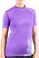 Kanu Surf womens Breeze Upf 50+ Short Sleeved Active Rashguard & Workout Top Rash Guard Shirt, Lanai Purple, X-Small US